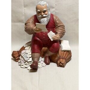 Santa Reading His Letters Ceramic Figurine